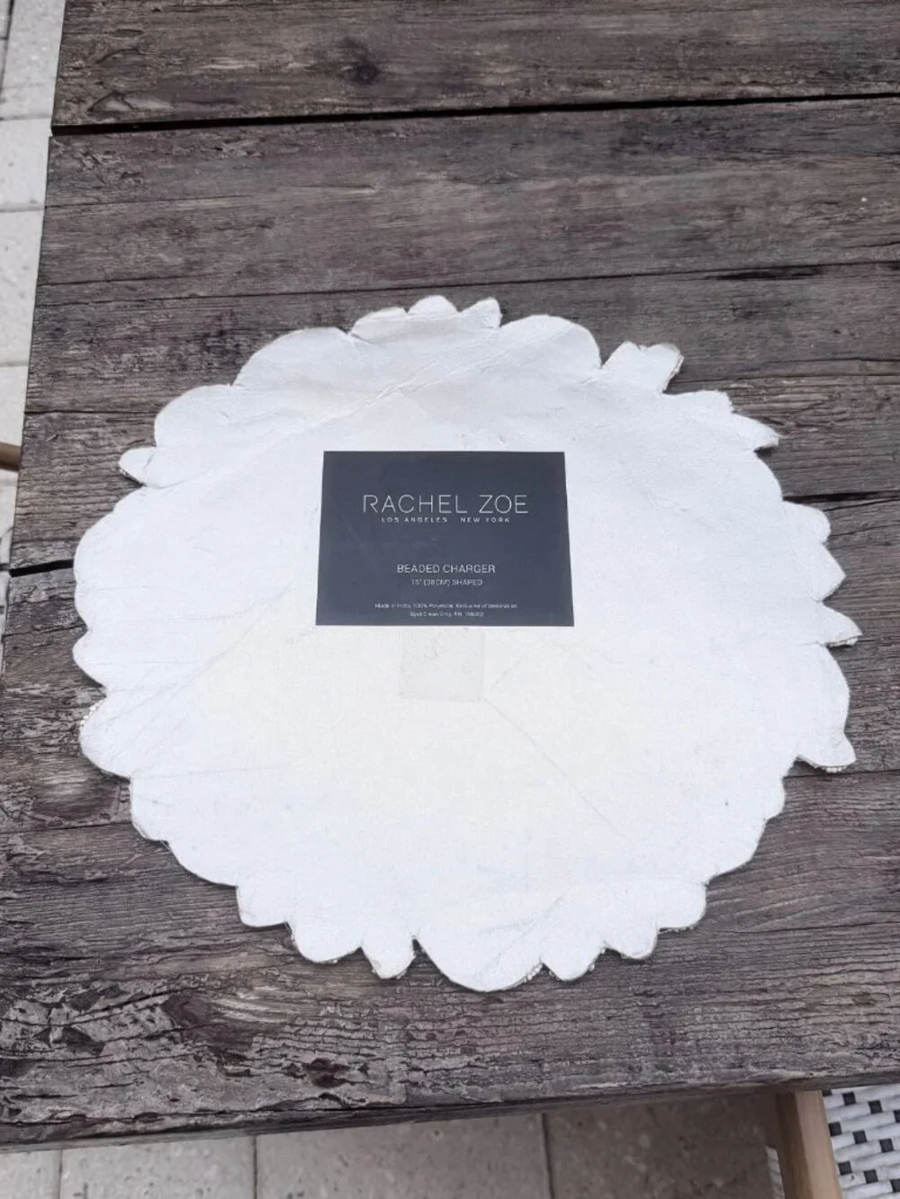 RACHEL ZOE 15” Beaded Harvest Fall Thanksgiving Pumpkin Patch Placemat Charger